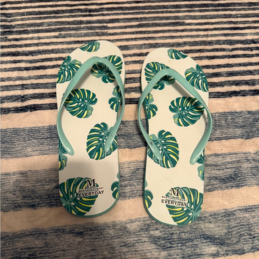 Martha Stewart Everyday Leaf Print Sandals
